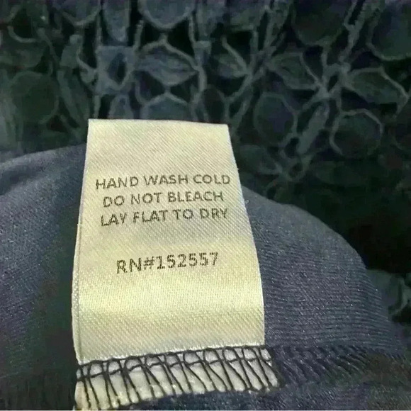 Jessakae Collared Navy Lace Overlay Short Sleeve Zip Back Midi Dress Women’s M - Picture 9 of 10